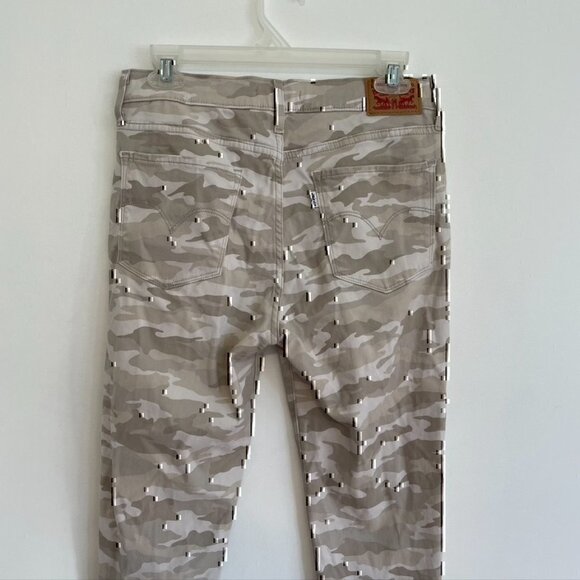 LEVI'S 720 High Rise Super Skinny Crop Jeans Tan Camo Camouflage Cropped Ankle - Picture 10 of 12